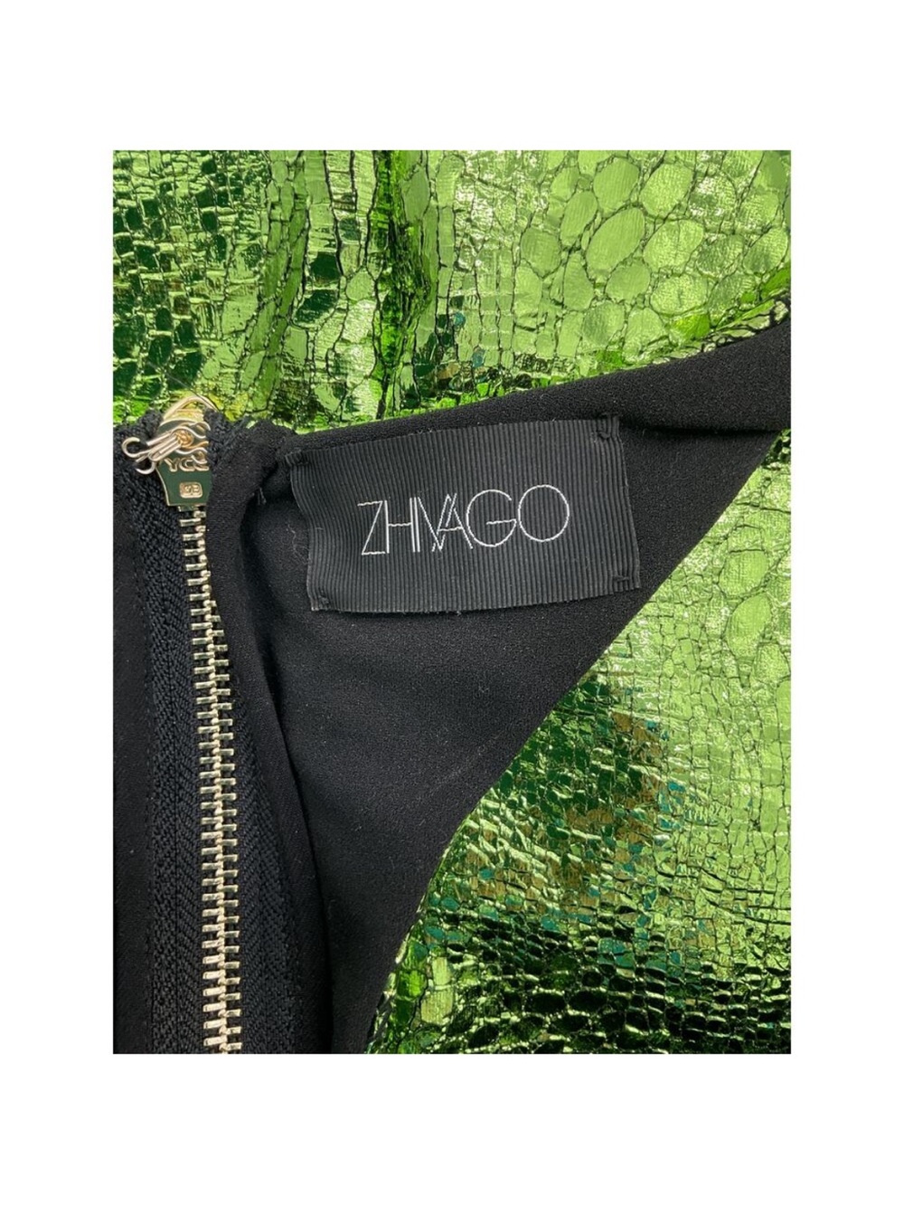 Zhivago Metallic Green Sequin Maxi Gown - Picture 4 of 6